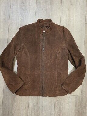 Wilsons Leather Brown Suede Jacket Large